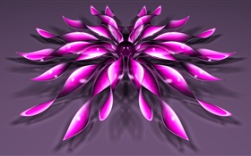 3D紫色的花 高清壁纸