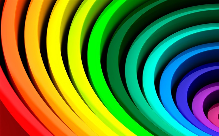 抽象的圈子，彩虹的颜色 壁纸 图片