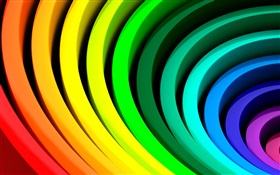 抽象的圈子，彩虹的颜色 高清壁纸
