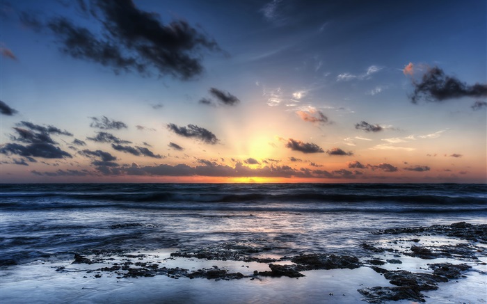 阿库马尔海滩，墨西哥，日出，海岸 壁纸 图片