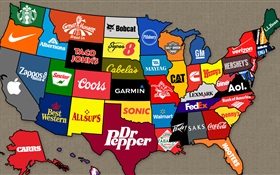品牌美国地图 高清壁纸