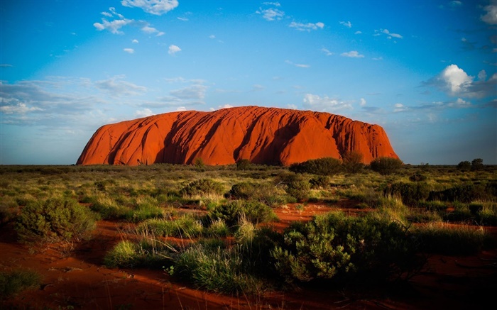 艾尔斯岩，澳大利亚，黄昏 壁纸 图片