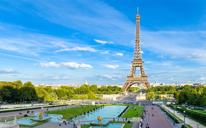 艾菲尔铁塔，巴黎，法国 壁纸 图片