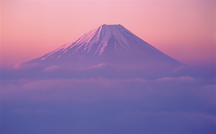 富士山，黄昏 壁纸 图片