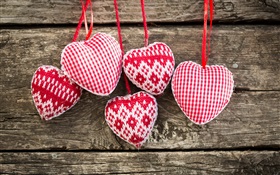 针织艺术，爱的心脏 高清壁纸