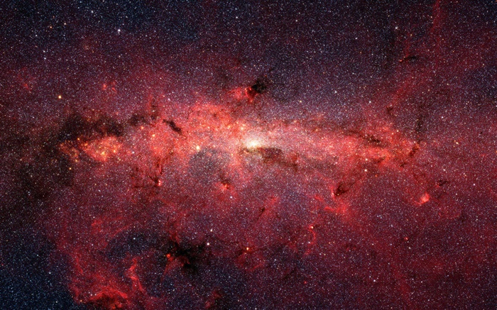 宇宙太空的红色，星星 壁纸 图片