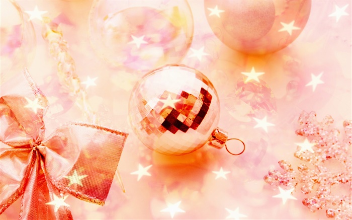 反光圣诞彩球 壁纸 图片