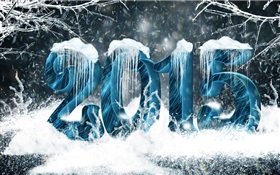 冰雪风格，2015年新年 高清壁纸