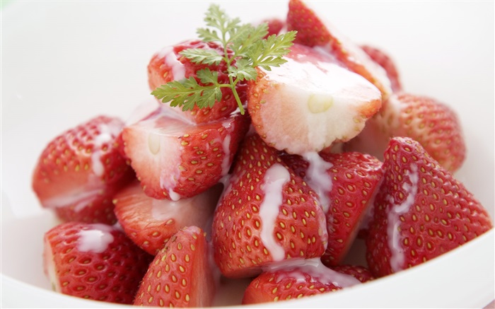 草莓甜点 壁纸 图片
