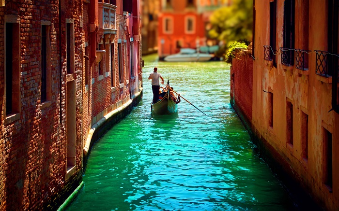 威尼斯，旅游，河，小船 壁纸 图片