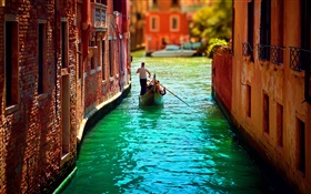 威尼斯，旅游，河，小船 高清壁纸