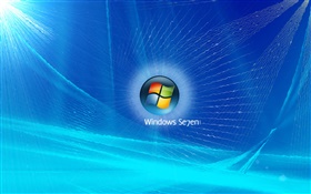 Windows 7，蓝色的声波 高清壁纸