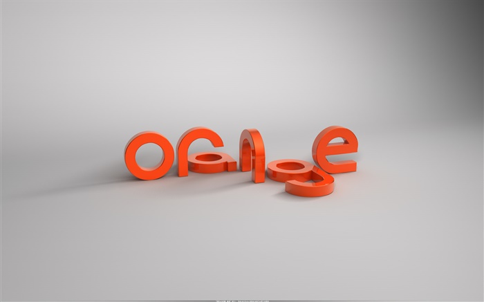 3D橙字符 壁纸 图片