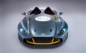 阿斯顿·马丁CC100 Speedster的概念超级跑车前视图 高清壁纸
