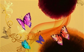 中国的水墨艺术，彩蝶