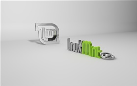 Linux Mint的15系统，三维标志