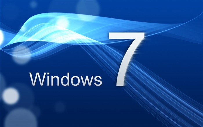 Windows 7, 蓝色曲线 壁纸 图片