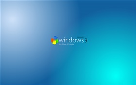 Windows 9系统，蓝色背景