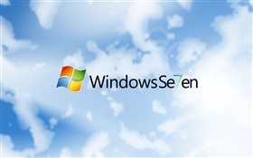 Windows 7，蓝天白云 高清壁纸