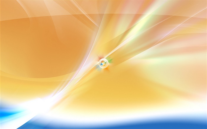 Windows徽标，抽象的背景，橙色和蓝色 壁纸 图片