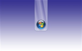Windows徽标，蓝色背景 高清壁纸