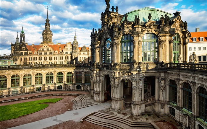 德累斯顿，老城，德国，城市，建筑物 壁纸 图片