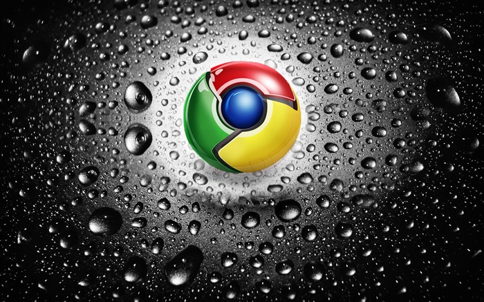 谷歌Chrome浏览器的标志，水滴 壁纸 图片