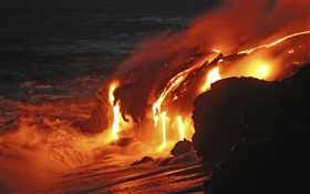 基拉韦厄火山熔岩流，夏威夷