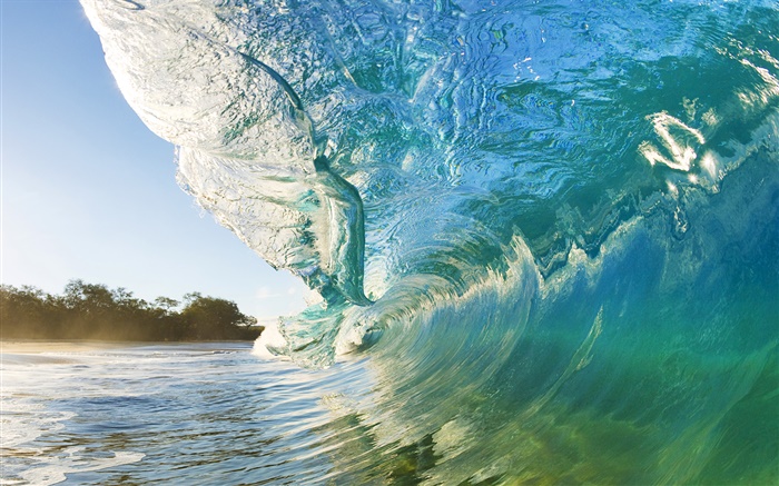 波浪破碎海岸，夏威夷毛伊岛 壁纸 图片