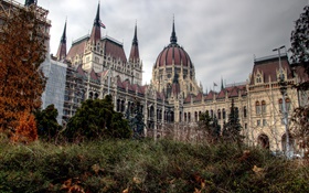 布达佩斯，匈牙利，城市，议会，建筑物 高清壁纸