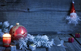 圣诞快乐，装饰，礼品，蜡烛，球 高清壁纸