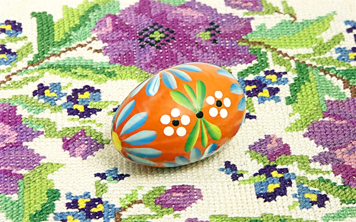 复活节彩蛋，桌布 壁纸 图片