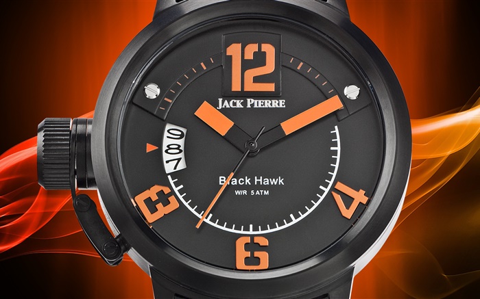 杰克·皮埃尔，手表，橙色和黑色 壁纸 图片