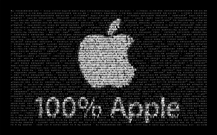苹果的标志，黑色的背景，创意设计 壁纸 图片