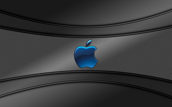 蓝色苹果标志 灰色背景高清壁纸 品牌 桌面壁纸预览 Cn Hdwall365 Com
