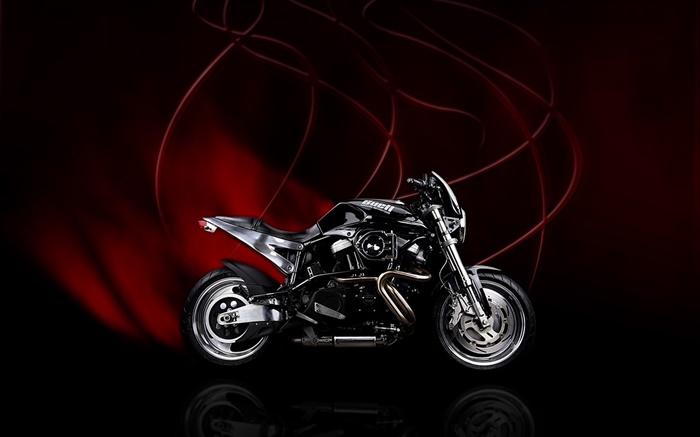 比尔摩托车，红色黑色背景 壁纸 图片