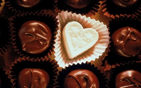 巧克力，心脏，爱 高清壁纸
