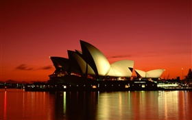 城市夜景，悉尼，澳大利亚 高清壁纸