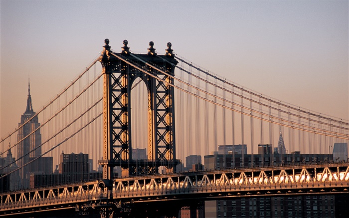 纽约市，美国，桥 壁纸 图片