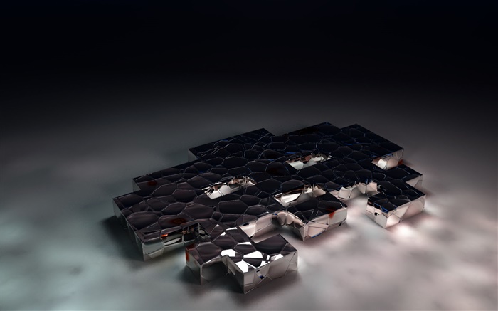 立方体房子，3D图片 壁纸 图片