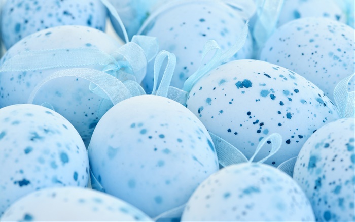 复活节，蓝蛋，斑点 壁纸 图片
