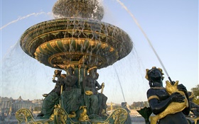 喷泉，水溅，城市