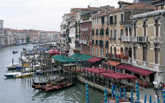 意大利，威尼斯，船，河流，房屋 壁纸 图片