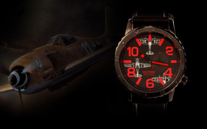 杰克·皮埃尔手表，飞机，红色 壁纸 图片