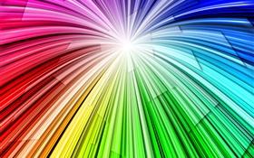 彩虹的光和线条，抽象背景 高清壁纸
