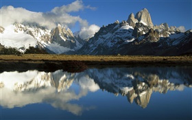 冰川湾国家公园，巴塔哥尼亚，阿根廷，山，湖 高清壁纸