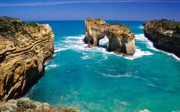 海，海岸，岩石，澳大利亚 壁纸 图片