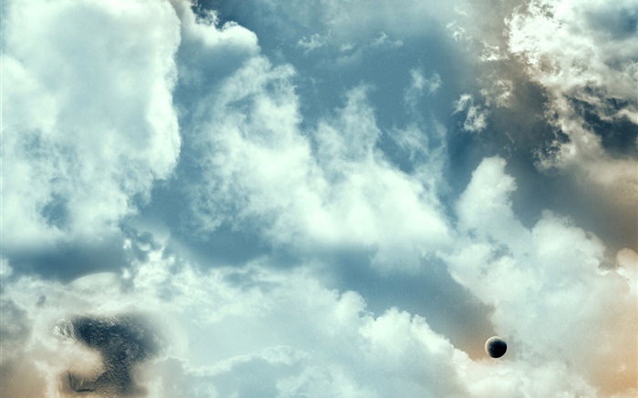 天空，云，行星 壁纸 图片