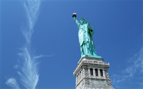 自由女神像，纽约，美国的雕像 高清壁纸