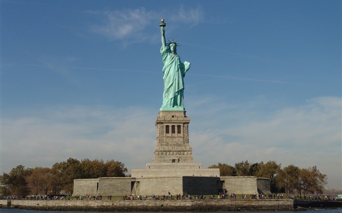 美国自由女神像，旅游景点 壁纸 图片
